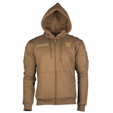 Sweat-shirt avec capuche et zip coyote