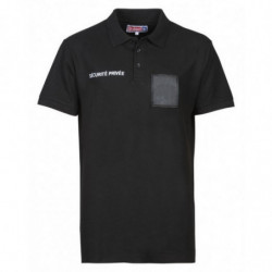 Polo noir Sécurité Privé avec grande fenêtre