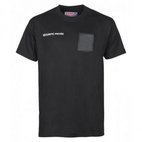Tee-shirt noir Sécurité Privé avec grande fenêtre