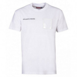 Tee-shirt blanc Sécurité Privé avec grande fenêtre