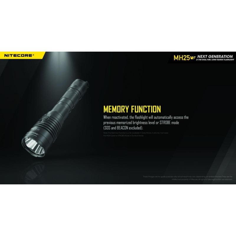 Lampe tactique MH25V2 1300 lumens