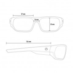 Lunette Radius noire Polarisée verres miroir gris
