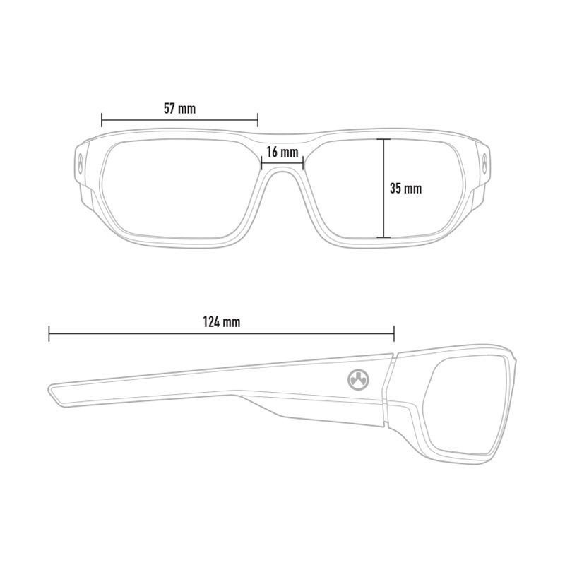 Lunette Radius noire Polarisée verres miroir gris