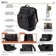 Rush 72 2.0 noir 5.11 Tactical