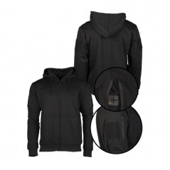 Sweat-shirt avec capuche et zip noir FRENCH ARMY