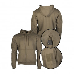 Sweat-shirt vert avec capuche et zip FRENCH ARMY