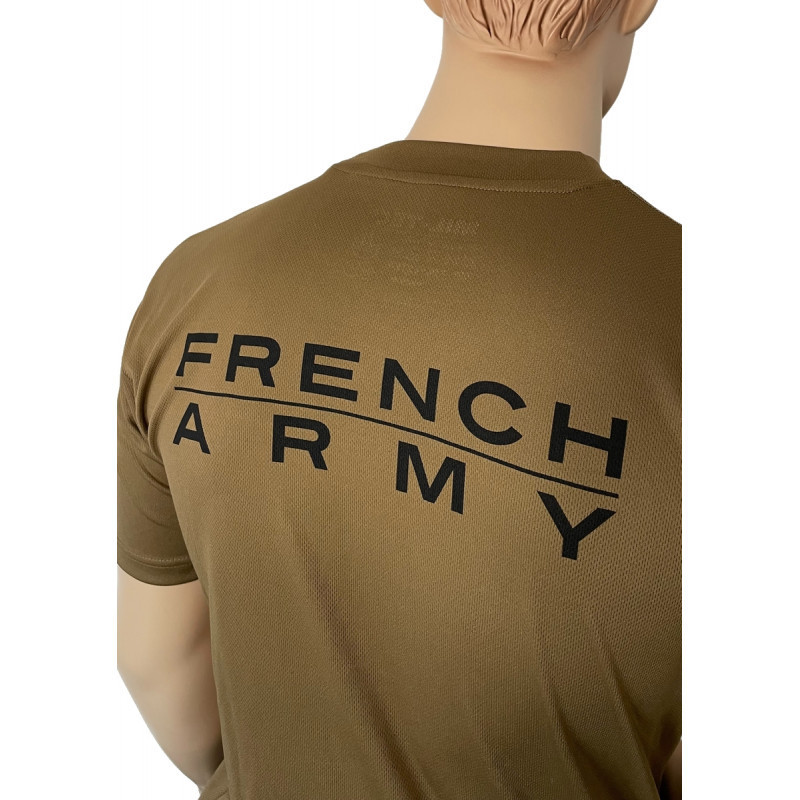 Tee shirt tactical quick dry dark coyote French Army Miltec