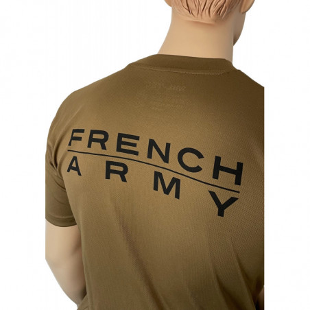 Tee shirt tactical quick dry dark coyote French Army Miltec