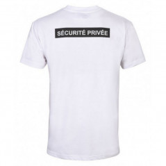 Tee-shirt blanc Sécurité Privé avec grande fenêtre