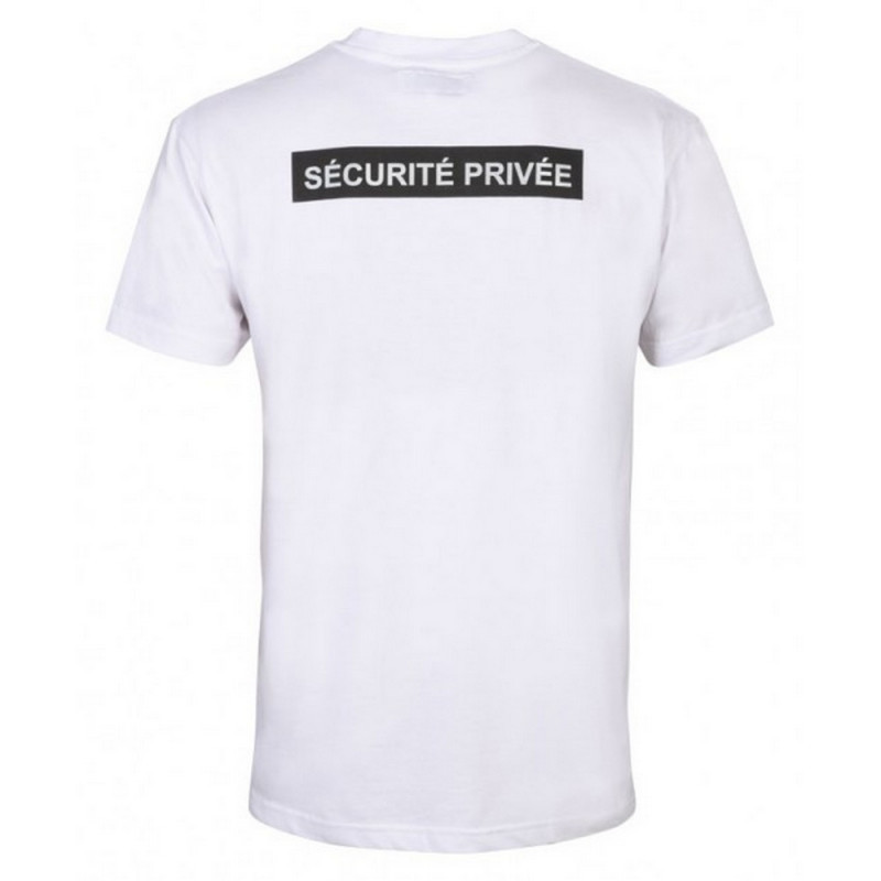 Tee-shirt blanc Sécurité Privé avec grande fenêtre
