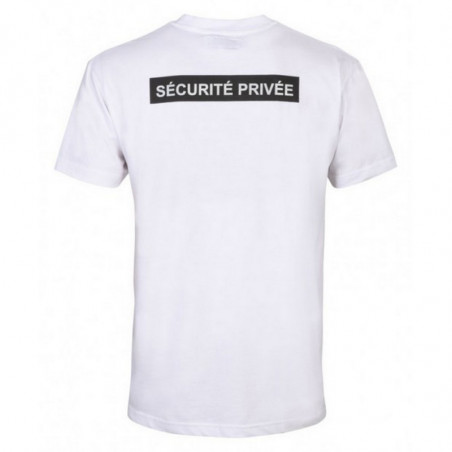 Tee-shirt blanc Sécurité Privé avec grande fenêtre