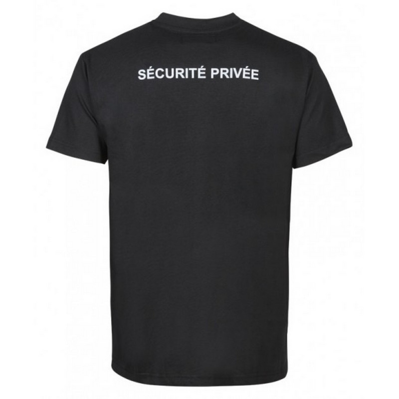 Tee-shirt noir Sécurité Privé avec grande fenêtre