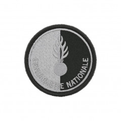 Ecusson de bras brodé Gendarmerie Nationale basse visibilité noir