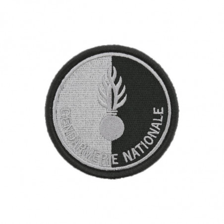 Ecusson de bras brodé Gendarmerie Nationale basse visibilité noir