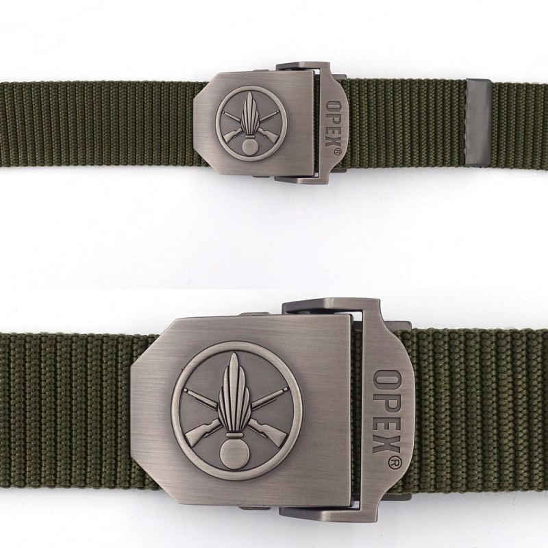 Ceinture Boucle Gravée Infanterie – Ceinturon Nylon avec Boucle Acier Gravée