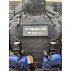 Bandeau velcro 3D GENDARMERIE NATIONALE 210x100mm noir texte blanc