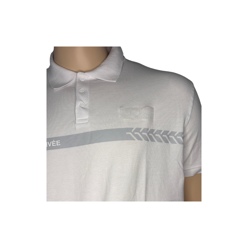 Polo blanc manches courtes Sécurité Privée GK SAFETEK®
