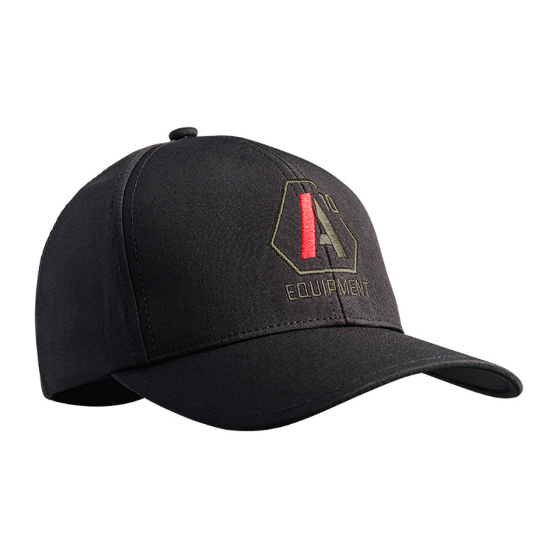 Casquette Stretch Fit SIGNATURE noir logo vert olive/rouge