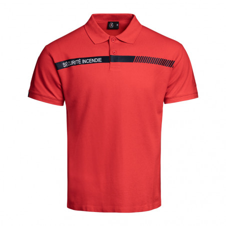 Polo SÉCU-ONE Sécurité Incendie rouge