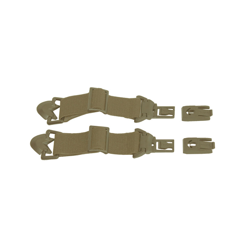 Système de fixation sur casque tactique pour masque balistique Spear tan Système de fixation sur casque tactique pour masque balistique Spear tan