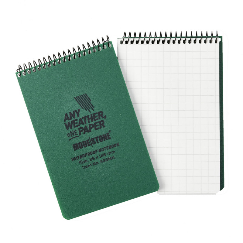 Carnet tout-temps militaire 100 pages 96 x 148 mm vert olive Carnet tout-temps militaire 100 pages 96 x 148 mm vert olive