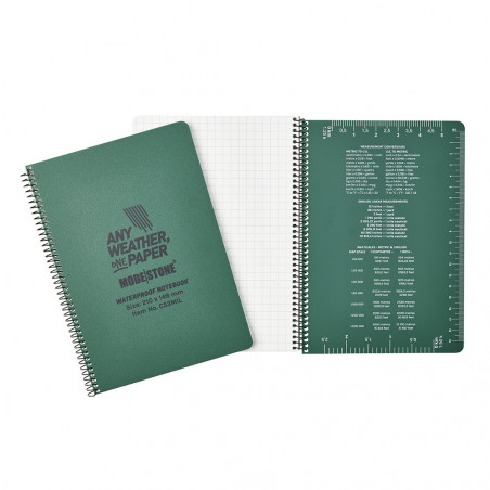 Carnet tout-temps militaire 100 pages 148 x 210 mm vert olive