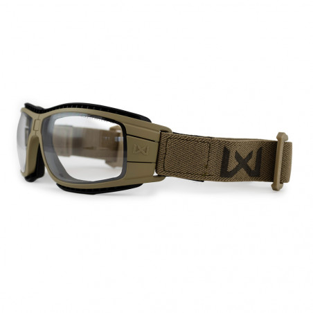 Masque de protection balistique pliable Lynx tan écrans fumé/incolore