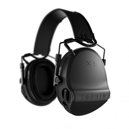 Casque anti-bruit Suprême X2 BT noir serre-tête cuir noir