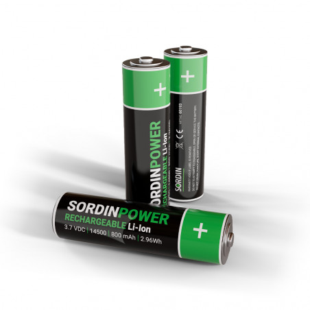 Lot/2 batteries rechargeables 14500 3.7V 800 mAh pour casque anti-bruit Suprême T2/X2 BT