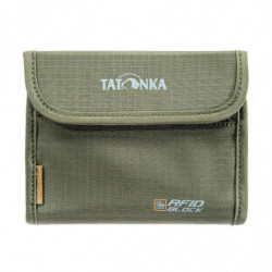 Porte monnaie Tatonka pièce et billet avec Velcro - RFID vert