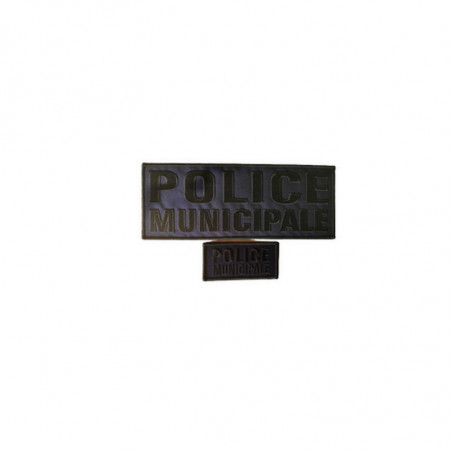 Jeu de bandes brodées Police Municipale basse visibilité