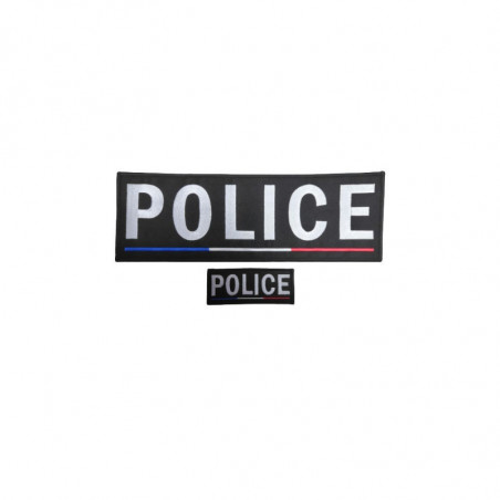 Jeu de bandes POLICE brodées