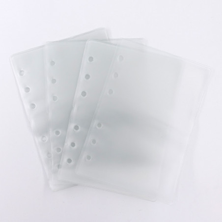 10 pochettes transparentes pour classeur A6