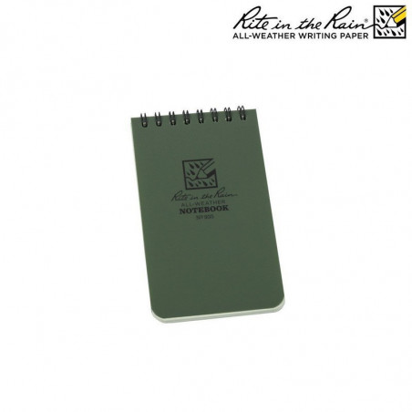 Carnet reliure 7.6 x 12.7cm Vert