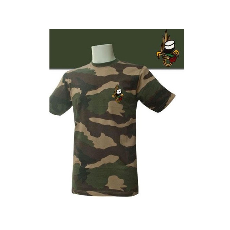 TEE SHIRT MANCHES COURTES CAMOUFLAGE BRODE LEGION