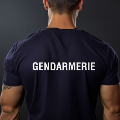 TEE SHIRT MARINE IMPRIME GENDARMERIE